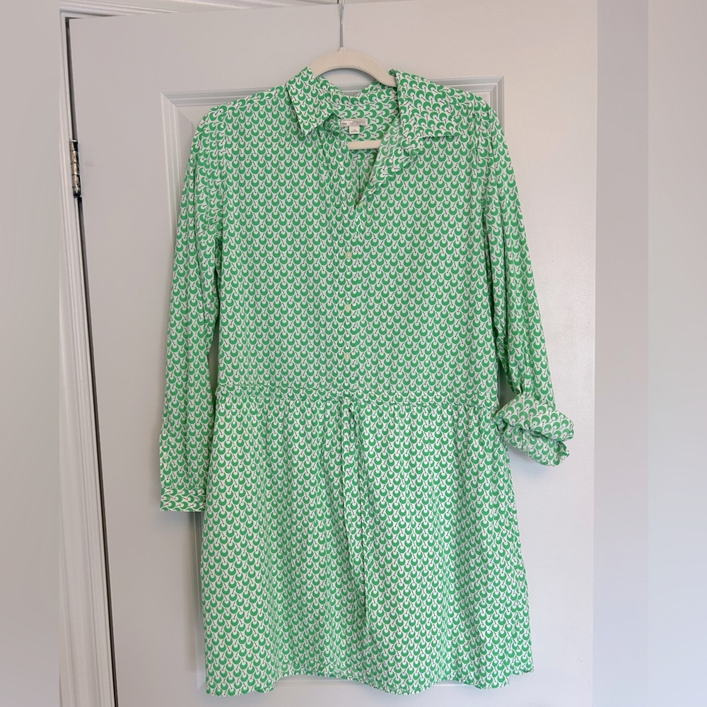 The Gap lime green motif dress, size small, no damage